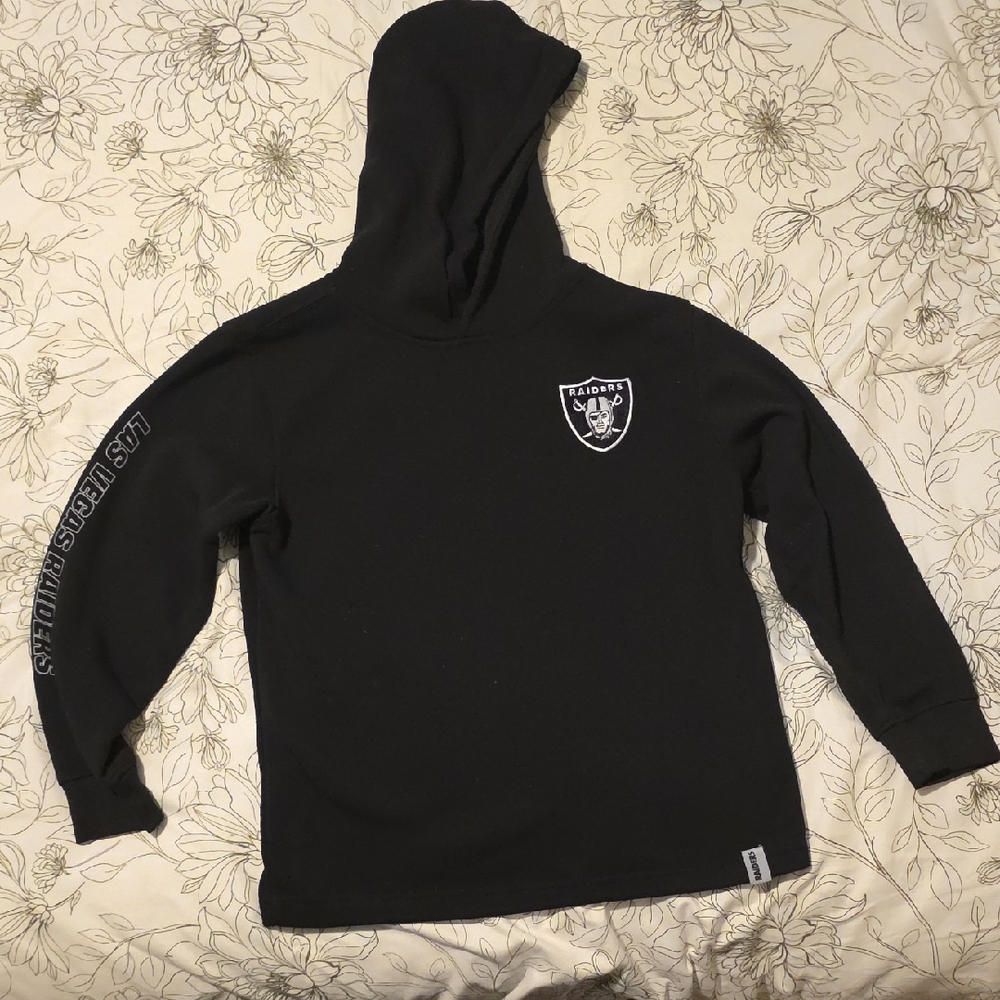 NFL Las Vegas Raiders Black Hoodie(Boys/Large)